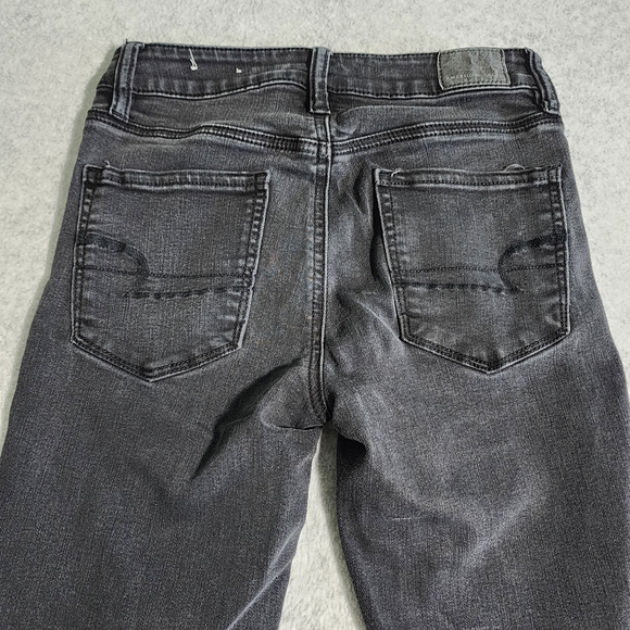 American Eagle Hi Rise Jegging Womens Size 2 Long Black Stretch Denim Jeans - Picture 9 of 16